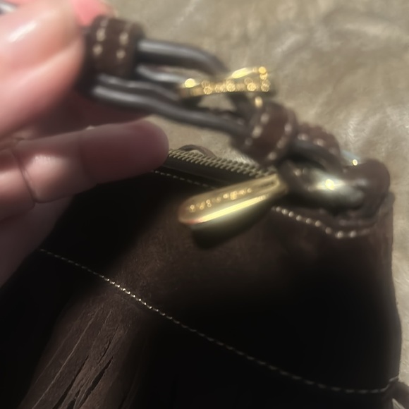 Michael Kors fringe suede purse cross body - Picture 4 of 5